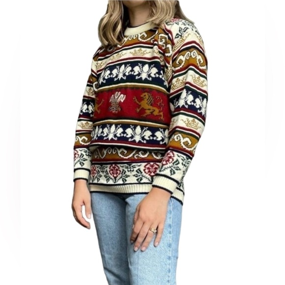 Natural brand Vintage 90s Prince of Wales Sweater Made in England - Picture 3 of 9